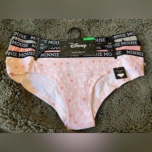 NWT Disney Minnie Mouse 3 pack Womens Hipster underwear size XL
